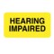 Nevs Label, Hearing Impaired 7/8" x 1-5/8" Yellow w/Black VW-0059 - alternate 1